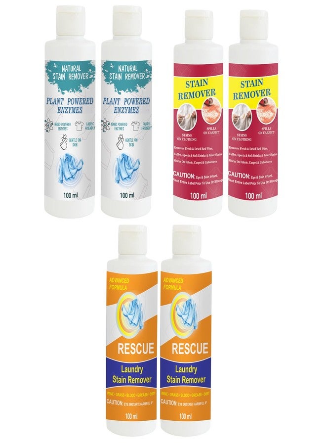 TOOVUS Stain Remover Combo Pack of Shirt (Pack of 2), Red (Pack of 2), Orange and Orange Stain Remover | Multi-Surface Cleaning Solution for Clothes, Fabrics, Upholstery (100 g Each) - Image 1